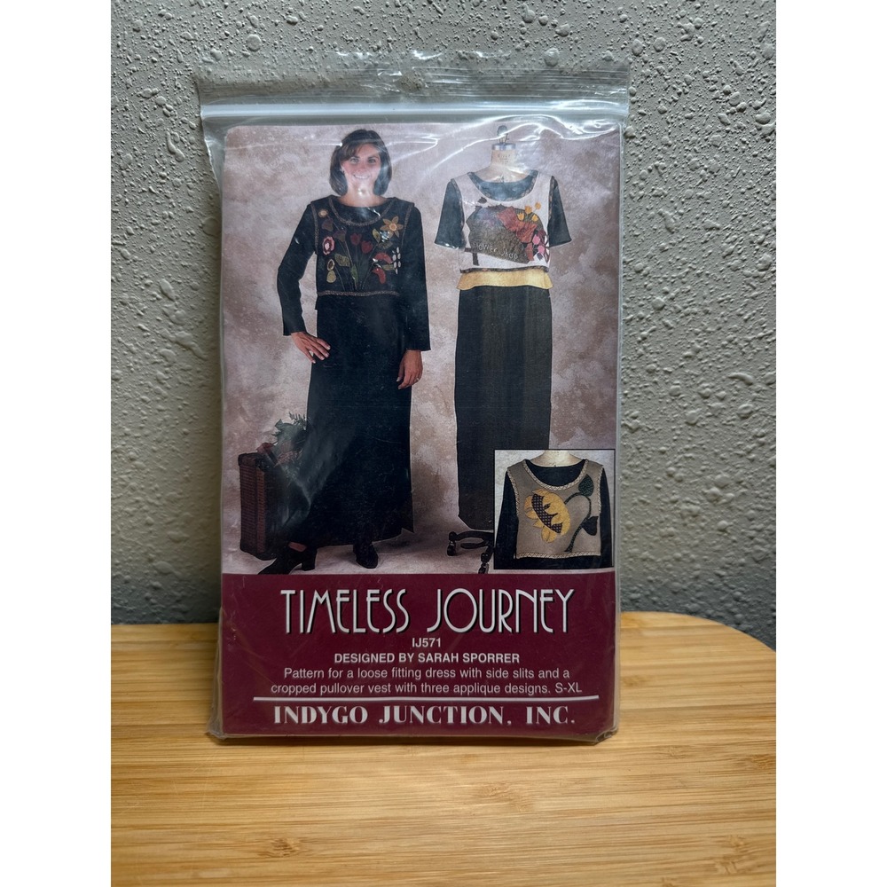 VTG Uncut Indygo Junction Sewing Pattern Women S-XL Multi Dress Vest Applique